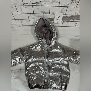 Girls Old Navy Metallic Silver Jacket Size 2T